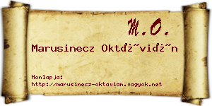 Marusinecz Oktávián névjegykártya